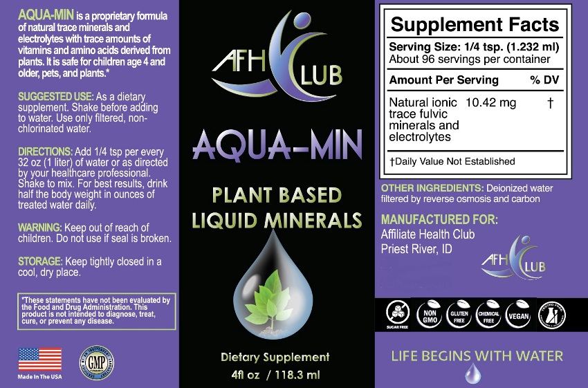 aqua min minerals facts